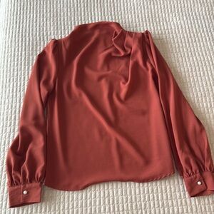 Shein orange long sleeve blouse size medium